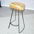 Guest Room 31 in. Saga Bar Stool Natural & Black GU2858105